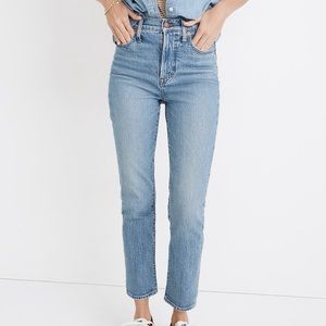 Madewell Light Blue High-Rise Straight Jeans